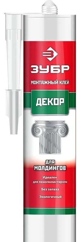 Клей монтажный для молдингов 300 мл ЗУБР 41337, белый - фото